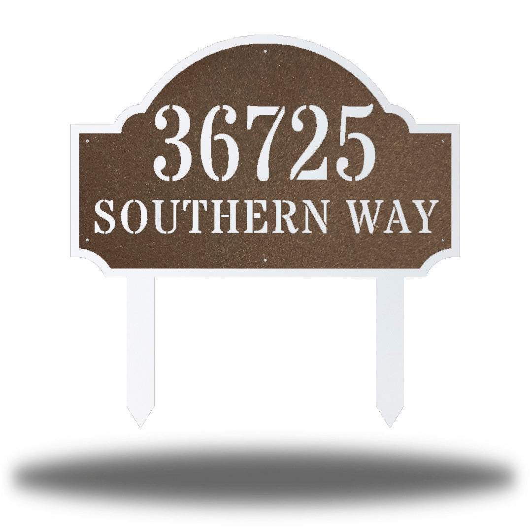 Riverside Designs-Coastal Deluxe Address Stake-Metal Wall Art Décor