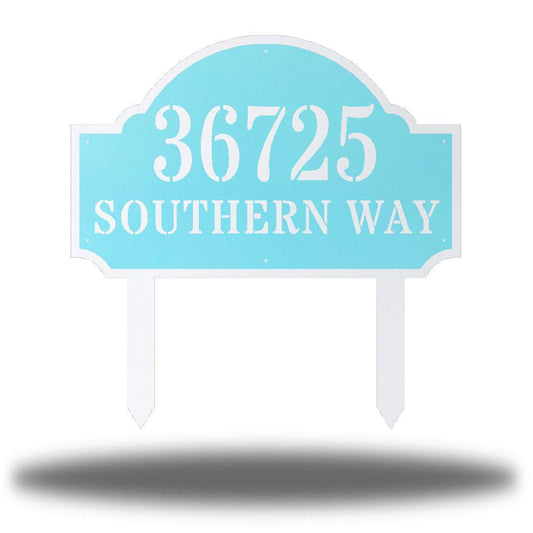 Riverside Designs-Coastal Deluxe Address Stake-Metal Wall Art Décor