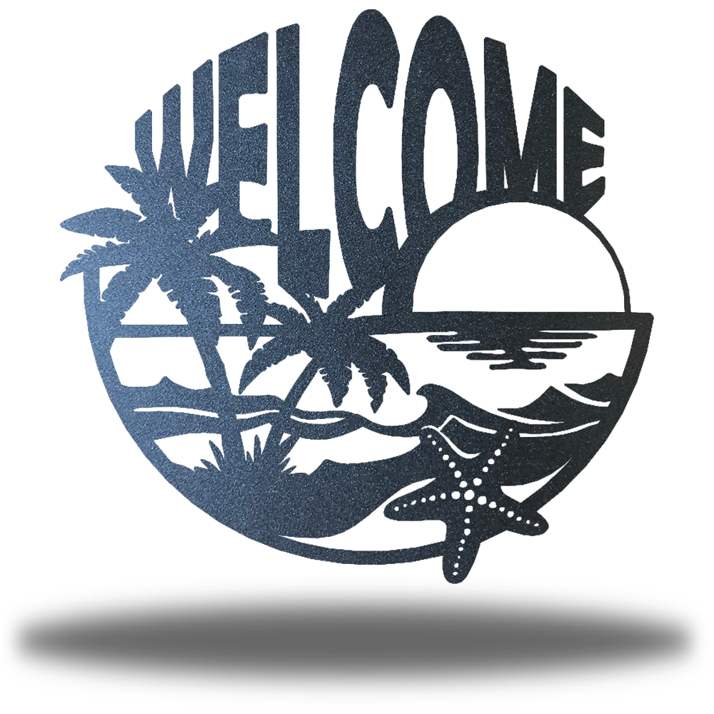 Riverside Designs-Coastal Welcome Sign-Metal Wall Art Décor