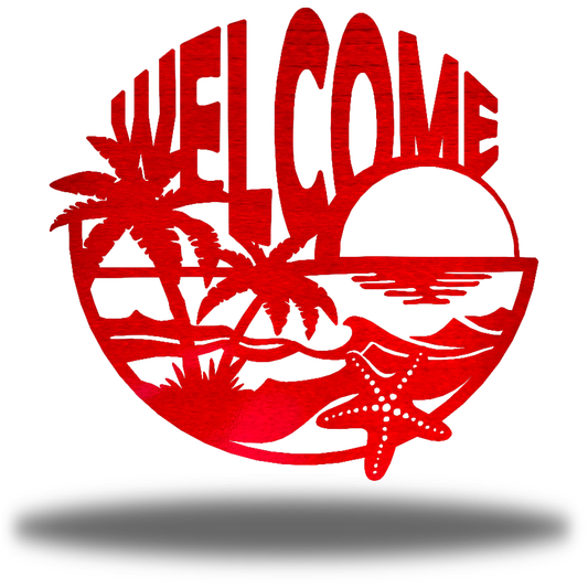 Riverside Designs-Coastal Welcome Sign-Metal Wall Art Décor