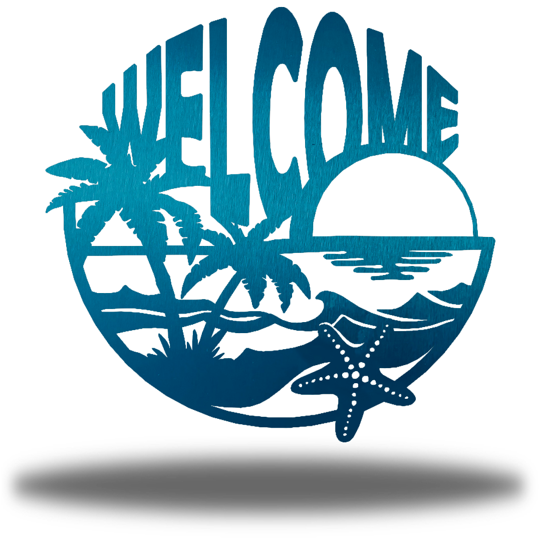 Riverside Designs-Coastal Welcome Sign-Metal Wall Art Décor