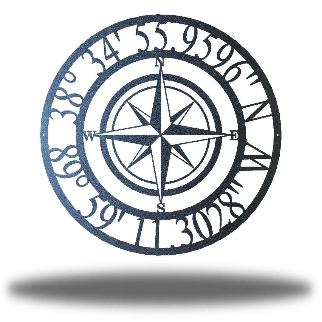 Riverside Designs-Compass Monogram-Metal Wall Art Décor