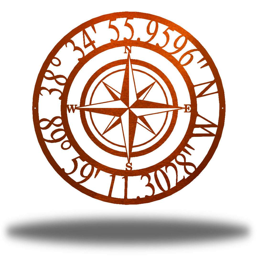 Riverside Designs-Compass Monogram-Metal Wall Art Décor