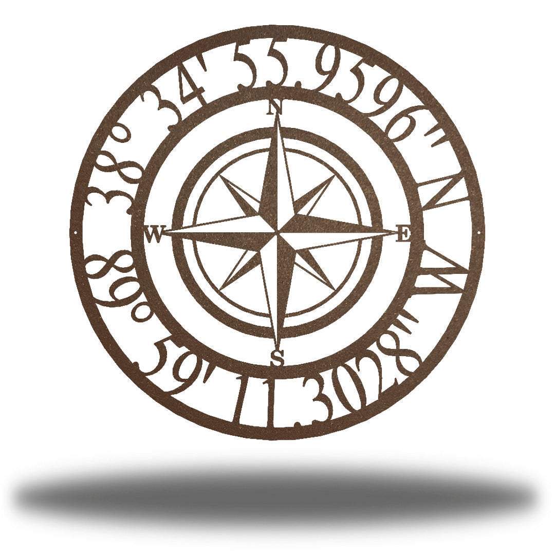 Riverside Designs-Compass Monogram-Metal Wall Art Décor