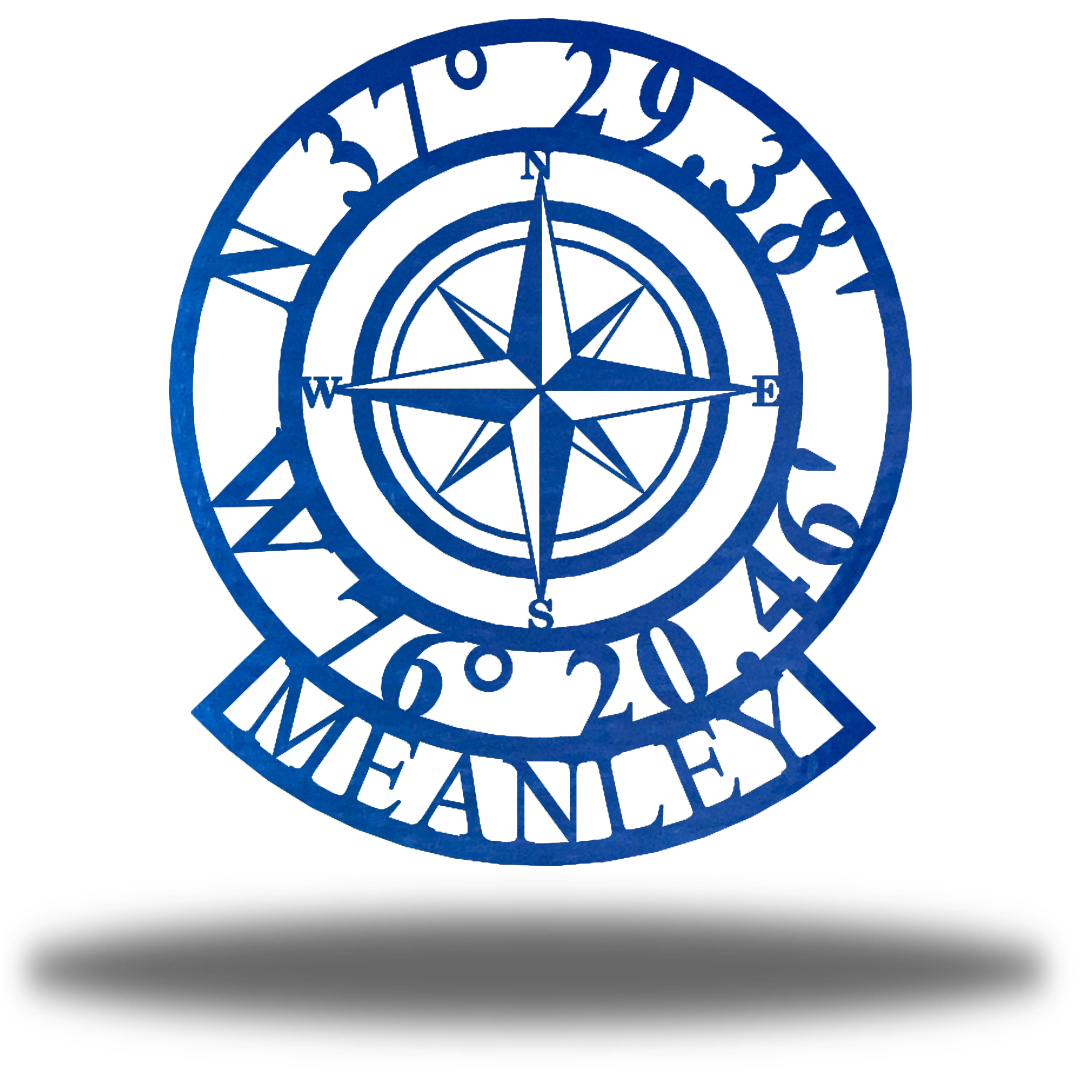 Riverside Designs-Compass Name Monogram-Metal Wall Art Décor