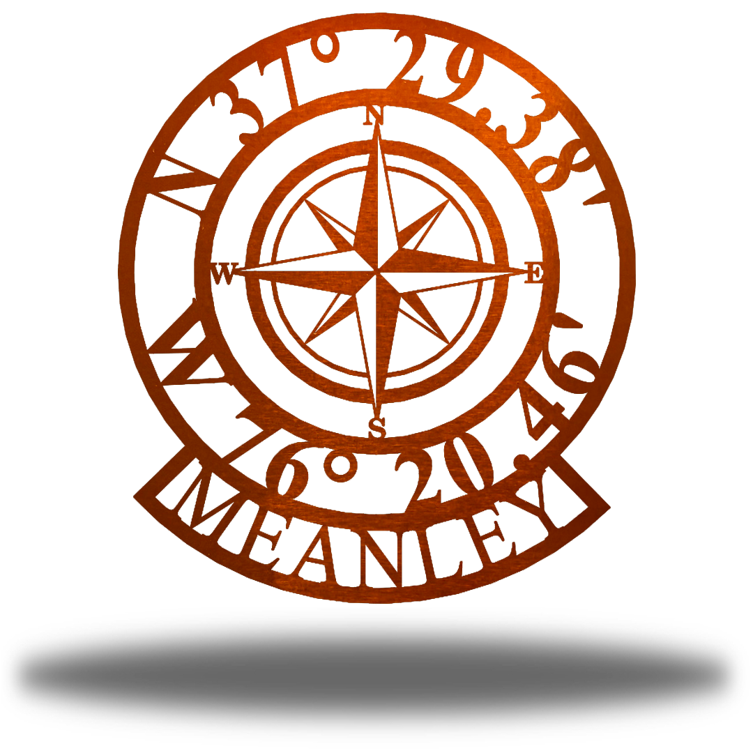 Riverside Designs-Compass Name Monogram-Metal Wall Art Décor