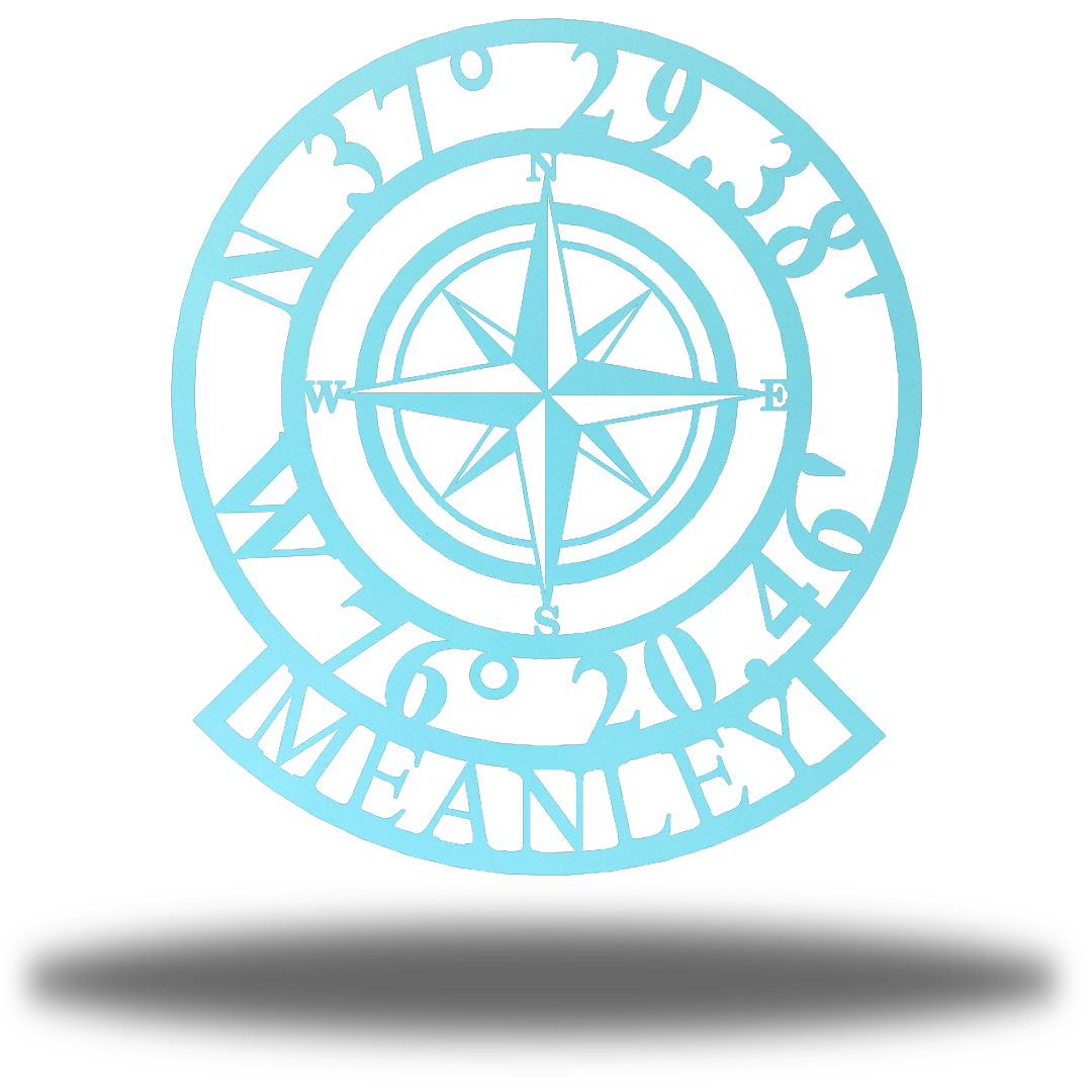 Riverside Designs-Compass Name Monogram-Metal Wall Art Décor