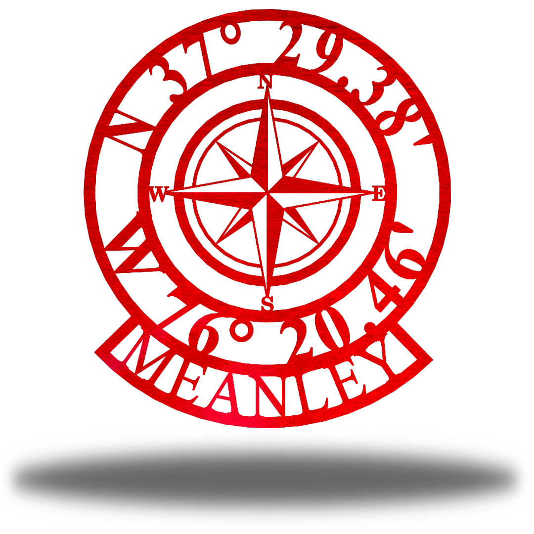 Riverside Designs-Compass Name Monogram-Metal Wall Art Décor