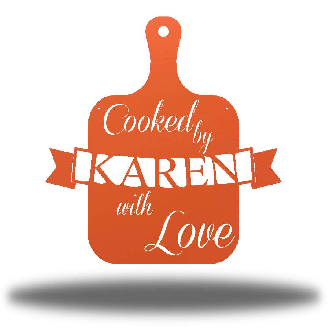 Riverside Designs-Cooked With Love Monogram-Metal Wall Art Décor