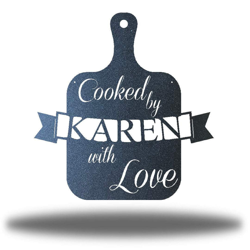 Riverside Designs-Cooked With Love Monogram-Metal Wall Art Décor