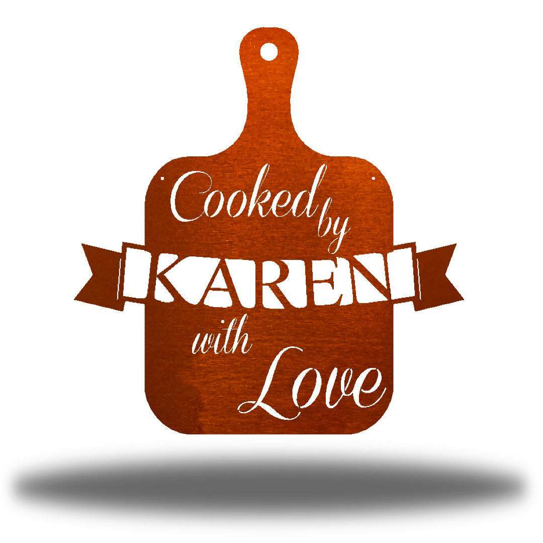 Riverside Designs-Cooked With Love Monogram-Metal Wall Art Décor