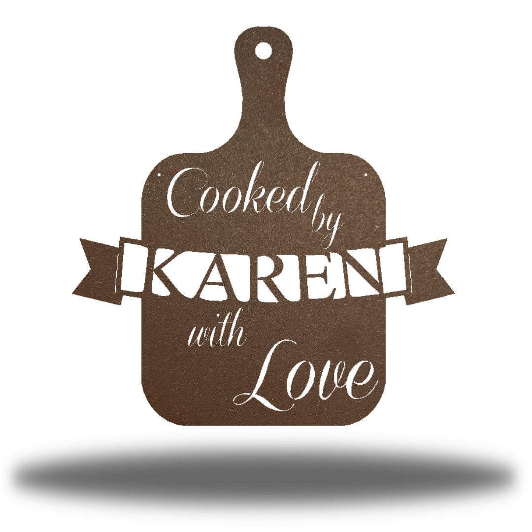 Riverside Designs-Cooked With Love Monogram-Metal Wall Art Décor