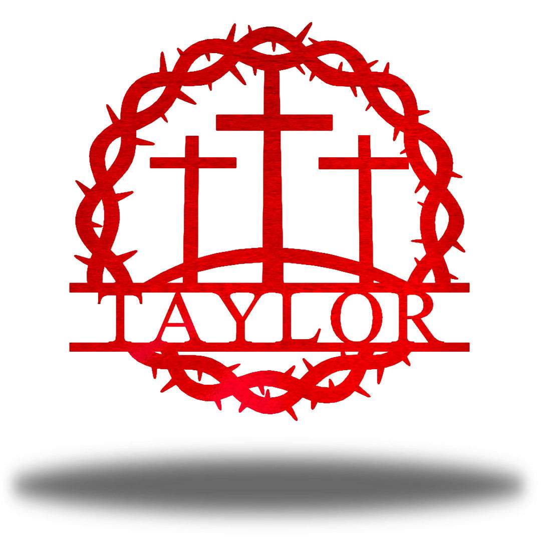 Riverside Designs-Crown of Thorns Monogram-Metal Wall Art Décor