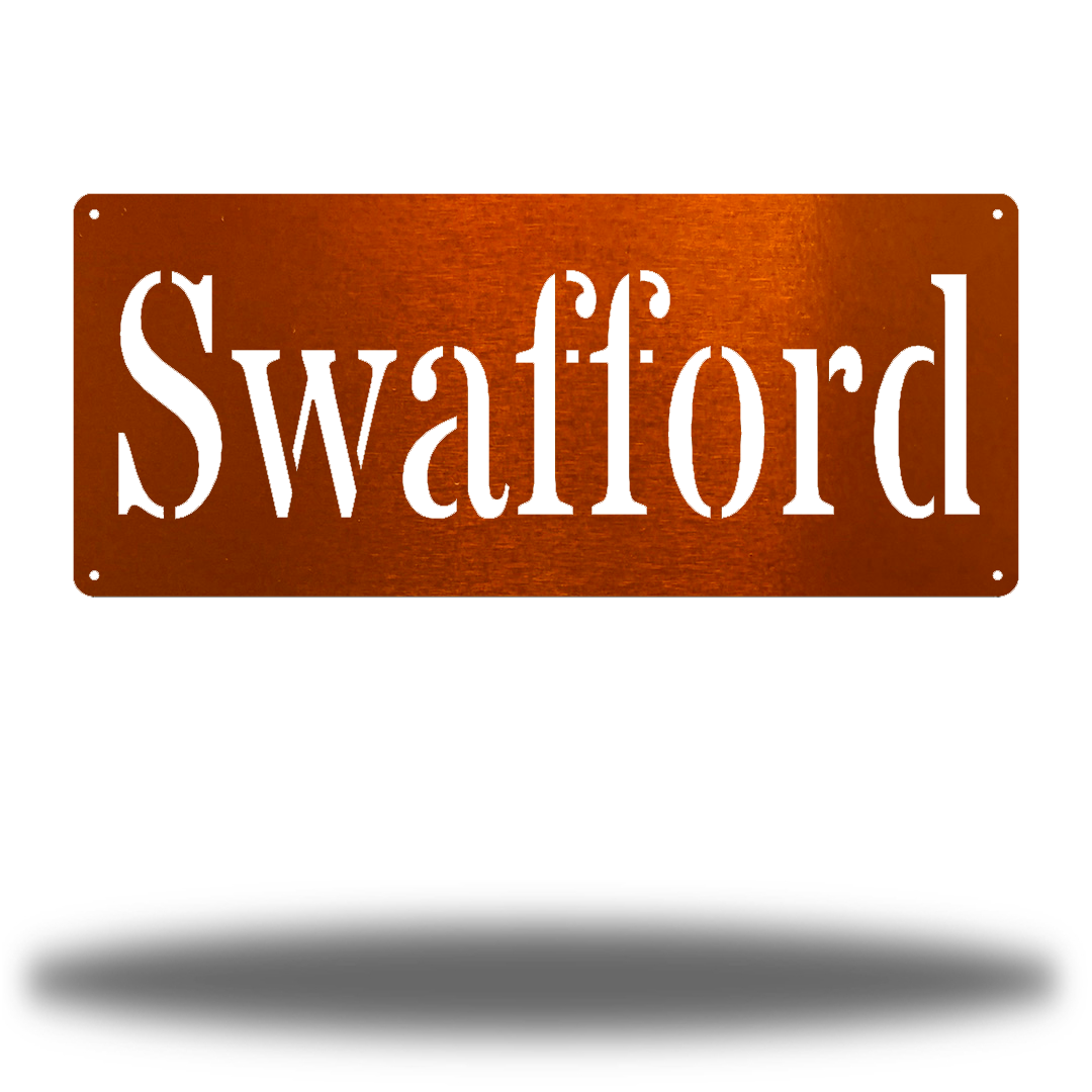 Riverside Designs-Custom Nameplate Monogram-Metal Wall Art Décor