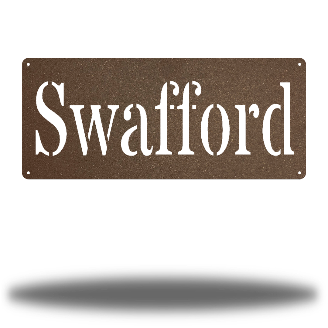 Riverside Designs-Custom Nameplate Monogram-Metal Wall Art Décor