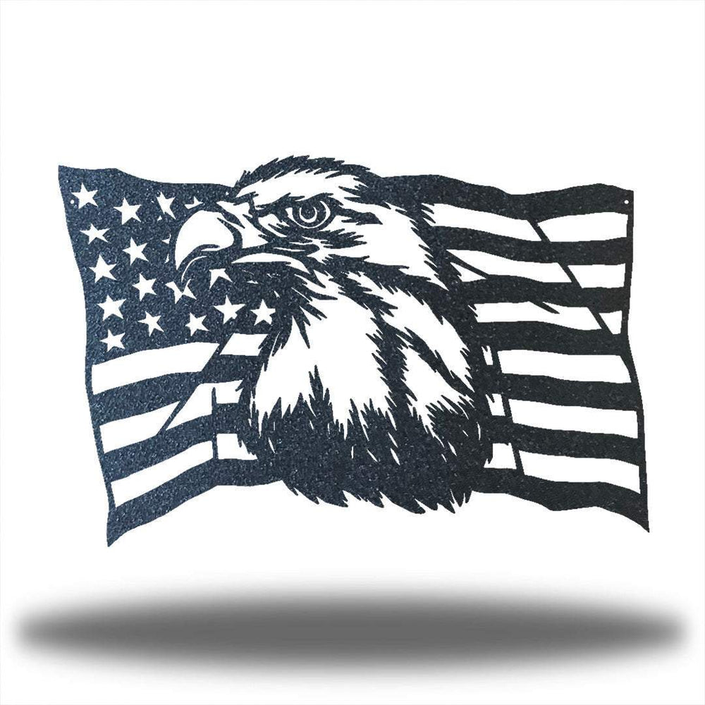 Riverside Designs-Eagle Flag-Metal Wall Art Décor