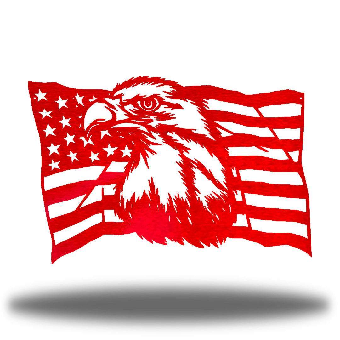 Riverside Designs-Eagle Flag-Metal Wall Art Décor