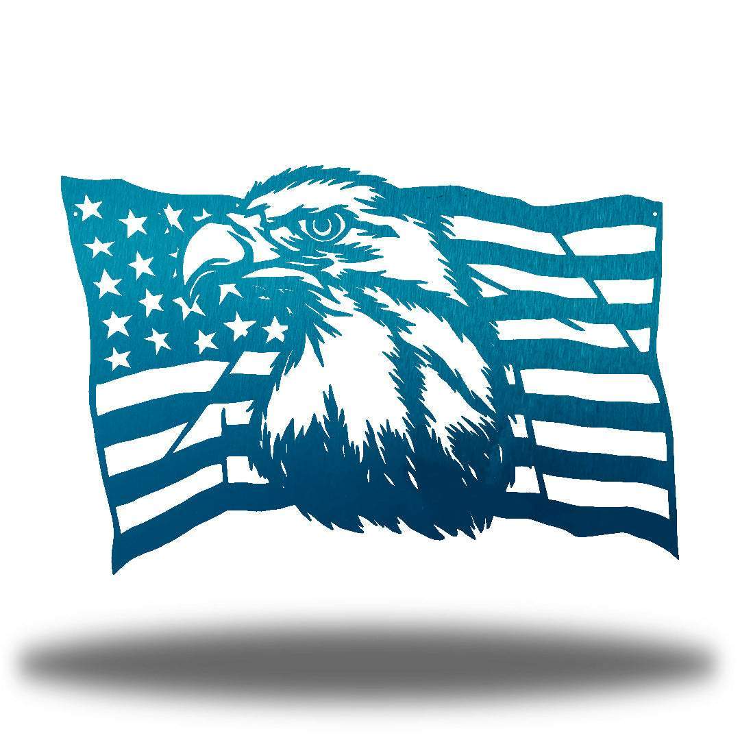 Riverside Designs-Eagle Flag-Metal Wall Art Décor