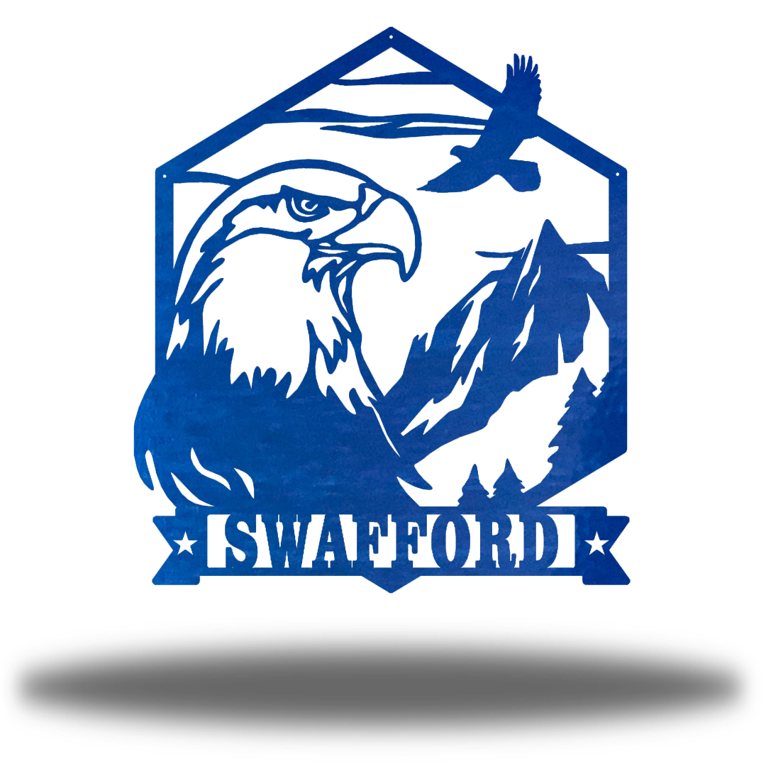 Riverside Designs-Eagle Monogram-Metal Wall Art Décor