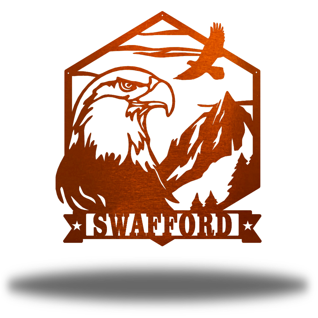 Riverside Designs-Eagle Monogram-Metal Wall Art Décor