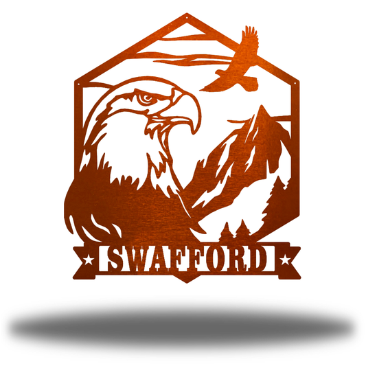 Riverside Designs-Eagle Monogram-Metal Wall Art Décor
