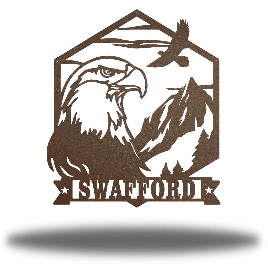 Riverside Designs-Eagle Monogram-Metal Wall Art Décor