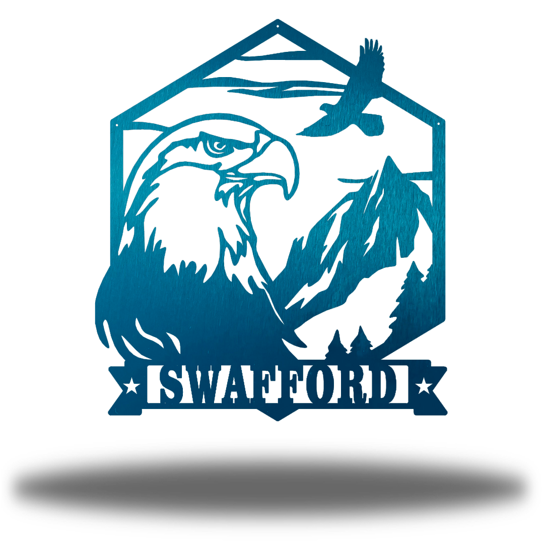 Riverside Designs-Eagle Monogram-Metal Wall Art Décor