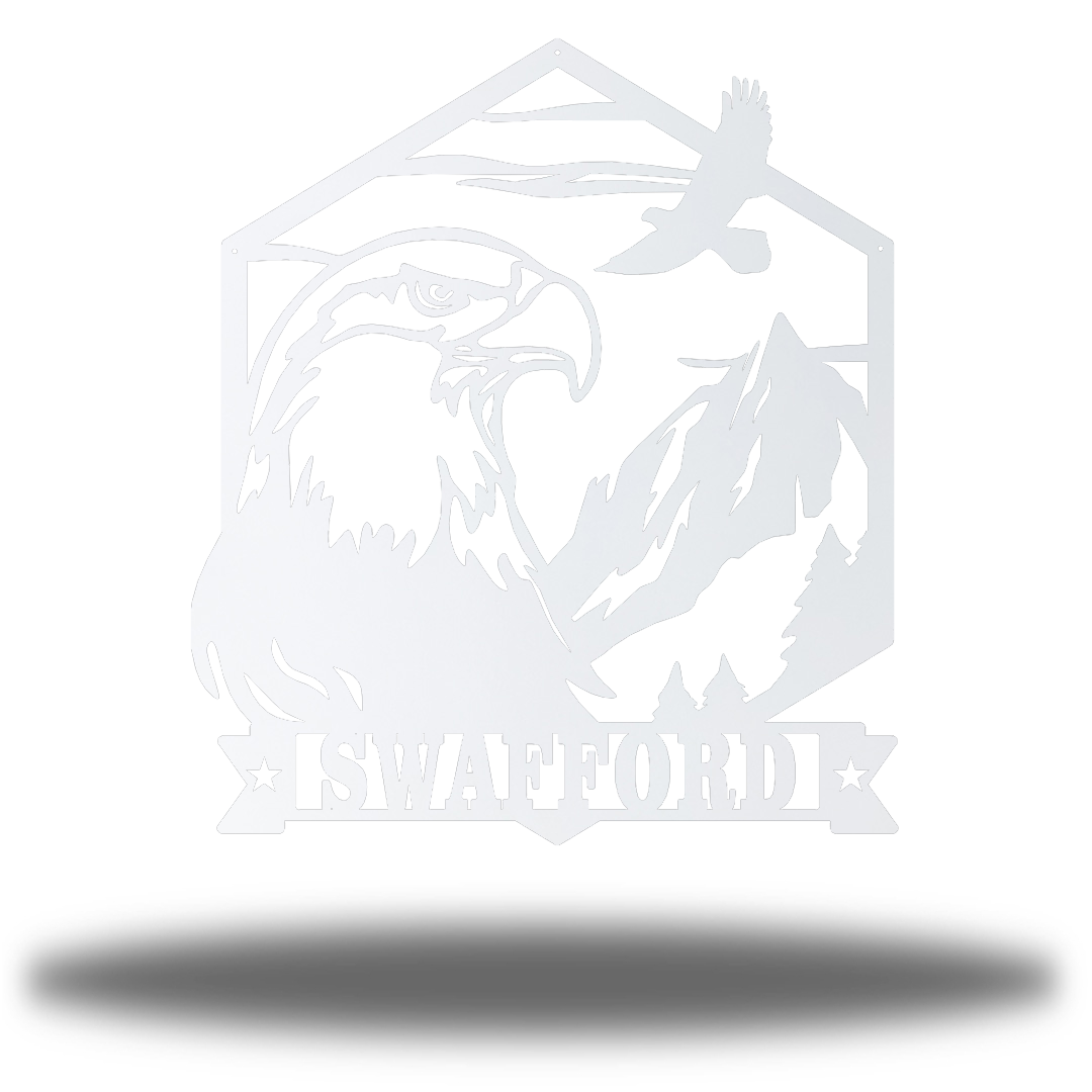 Riverside Designs-Eagle Monogram-Metal Wall Art Décor