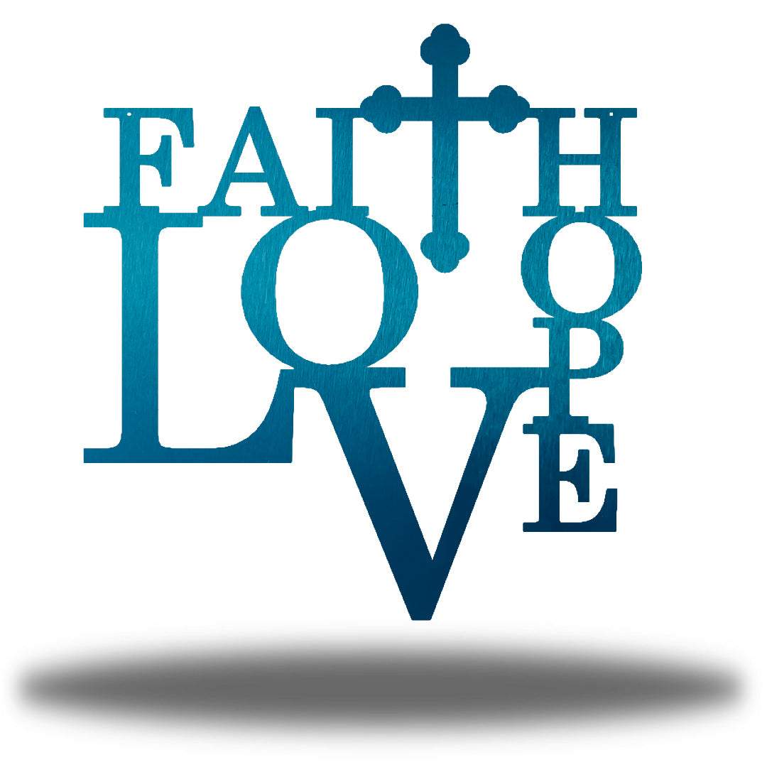 Riverside Designs-Faith Hope Love-Metal Wall Art Décor
