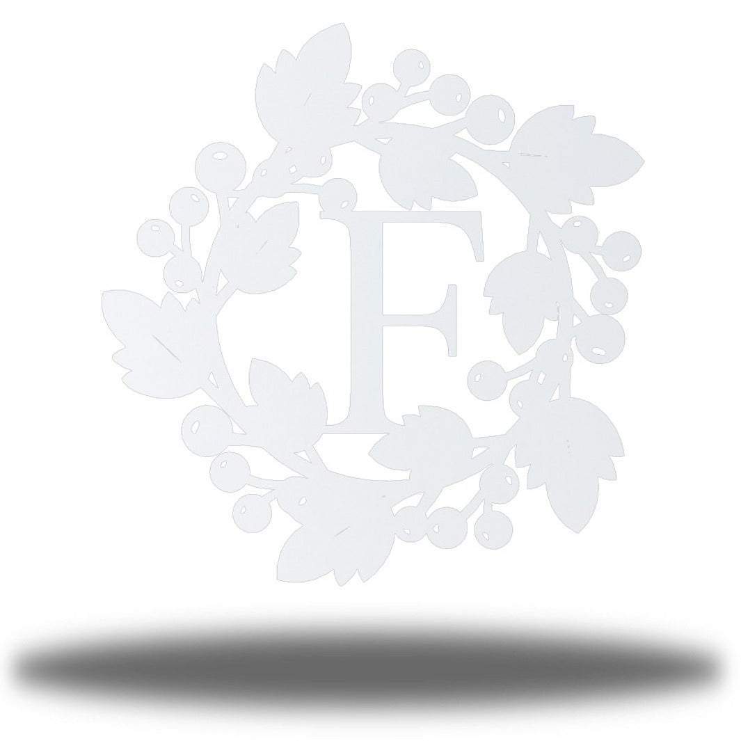 Riverside Designs-Fall Wreath Monogram-Metal Wall Art Décor