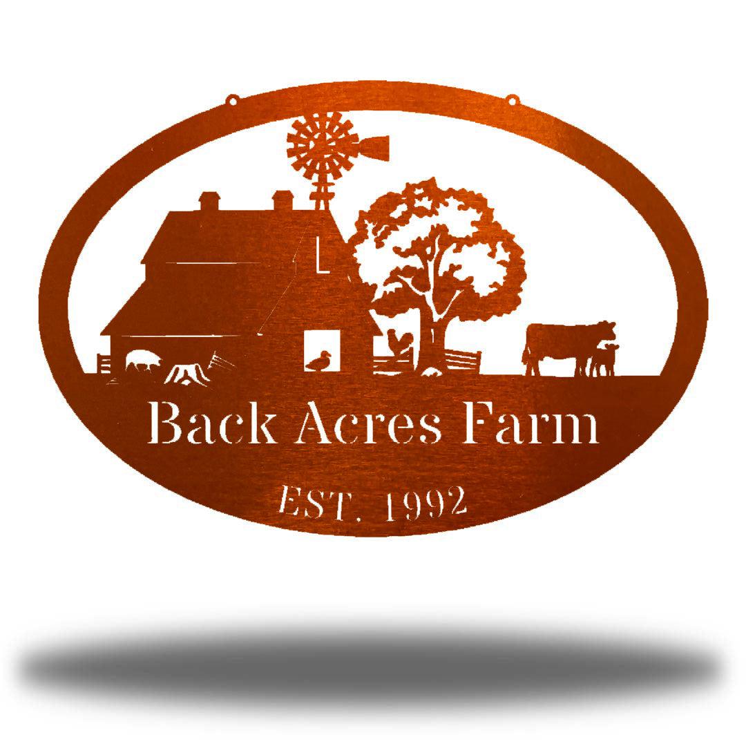 Riverside Designs-Farm Monogram-Metal Wall Art Décor