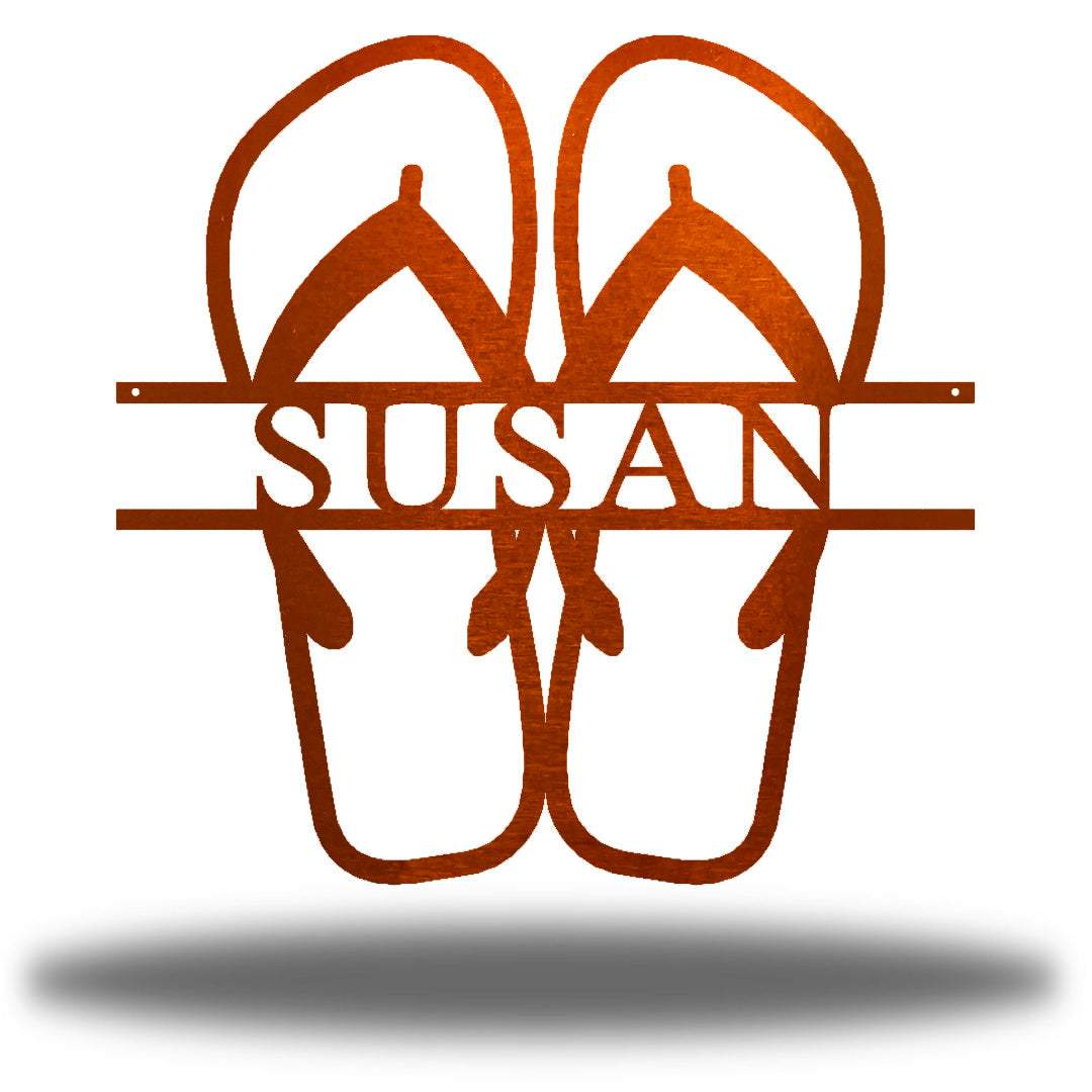 Riverside Designs-Flip Flop Monogram-Metal Wall Art Décor