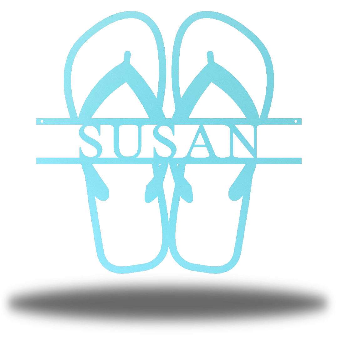 Riverside Designs-Flip Flop Monogram-Metal Wall Art Décor