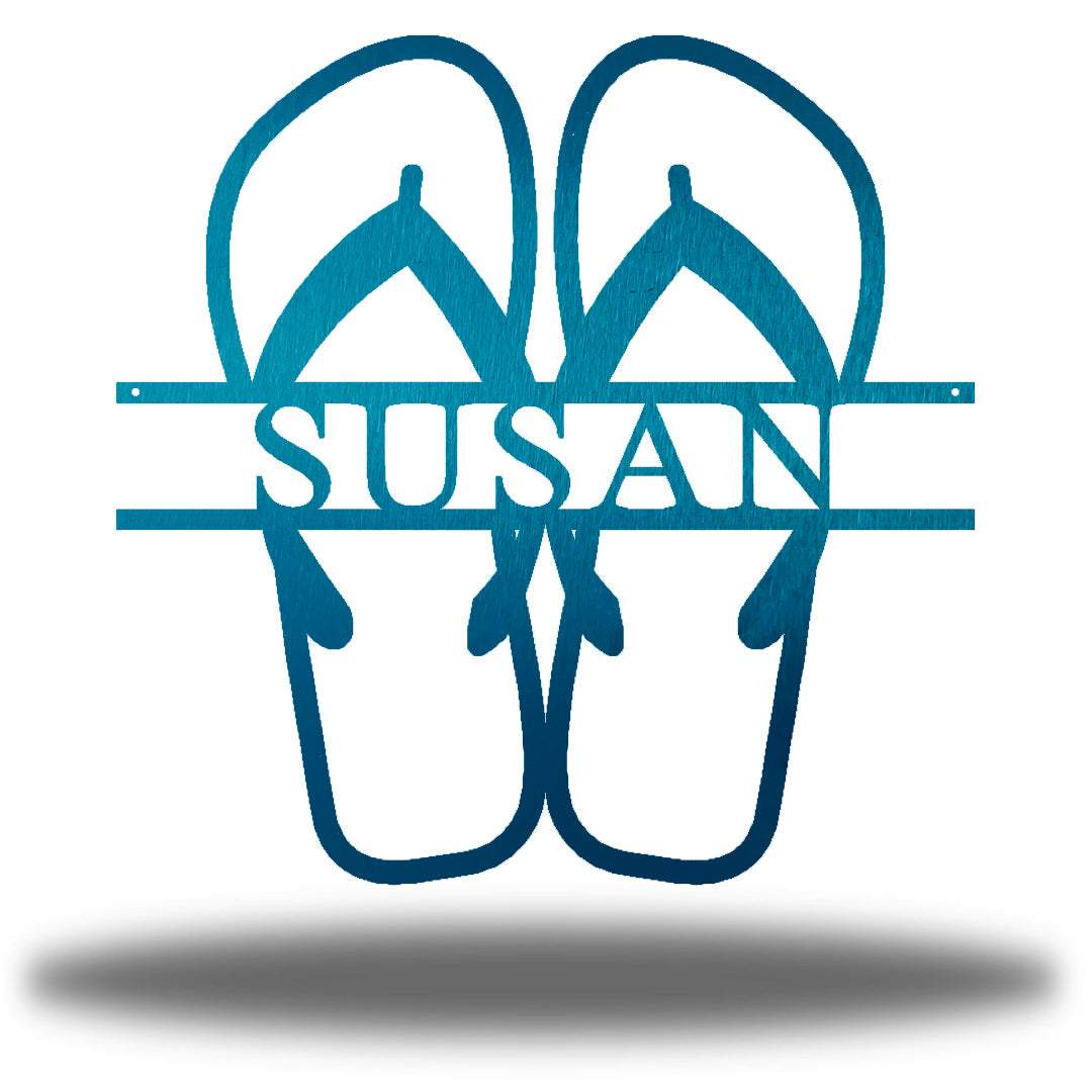 Riverside Designs-Flip Flop Monogram-Metal Wall Art Décor