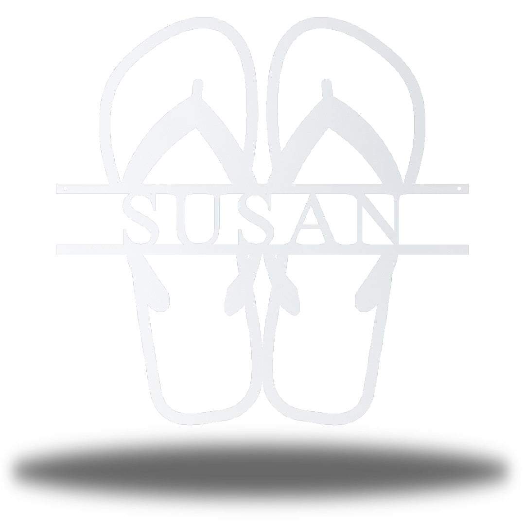 Riverside Designs-Flip Flop Monogram-Metal Wall Art Décor