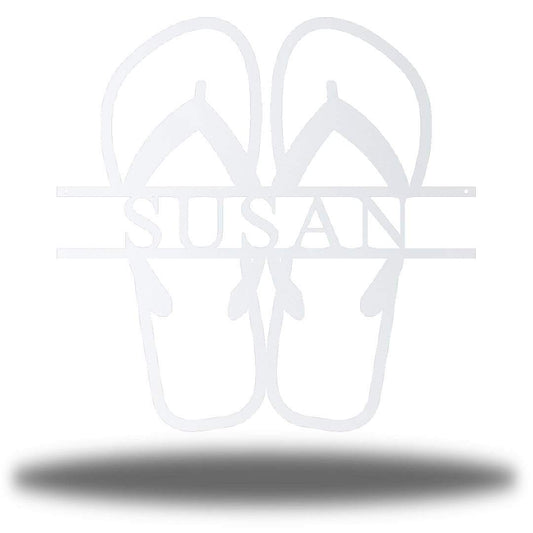 Riverside Designs-Flip Flop Monogram-Metal Wall Art Décor