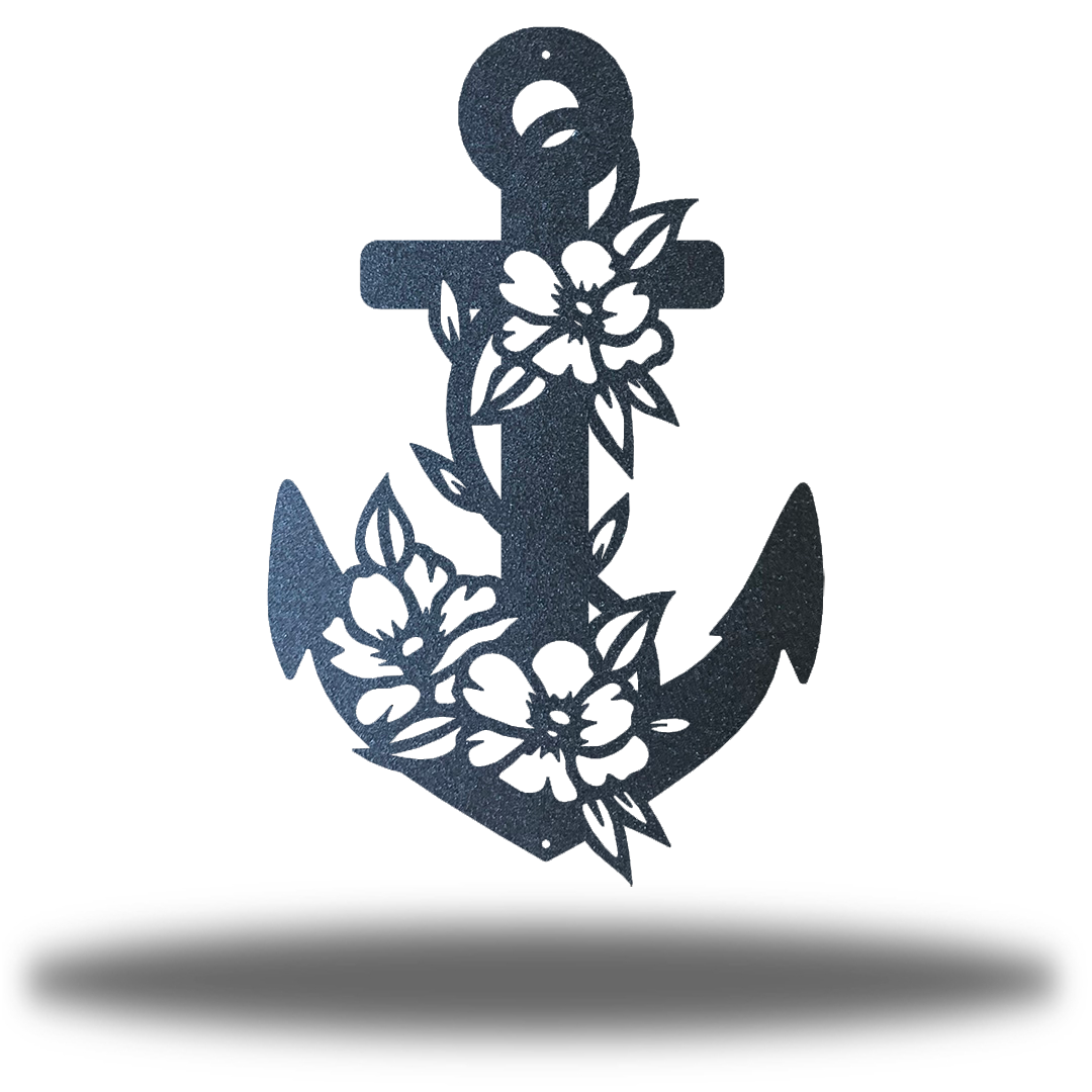 Riverside Designs-Floral Anchor-Metal Wall Art Décor