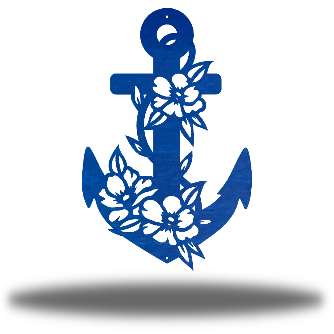 Riverside Designs-Floral Anchor-Metal Wall Art Décor