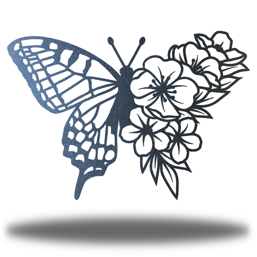 Riverside Designs-Floral Butterfly (CLEARANCE)-Metal Wall Art Décor