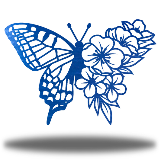 Riverside Designs-Floral Butterfly (CLEARANCE)-Metal Wall Art Décor