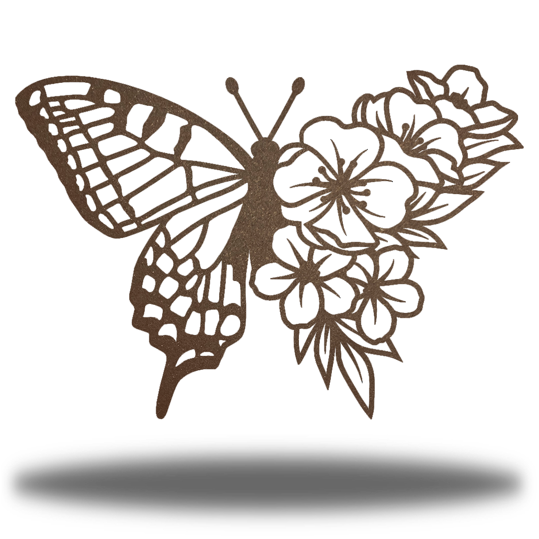 Riverside Designs-Floral Butterfly-Metal Wall Art Décor