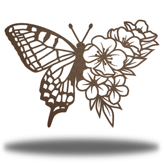 Riverside Designs-Floral Butterfly (CLEARANCE)-Metal Wall Art Décor