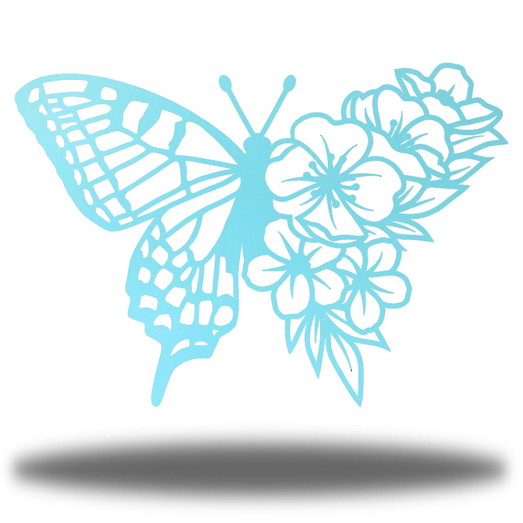 Riverside Designs-Floral Butterfly-Metal Wall Art Décor