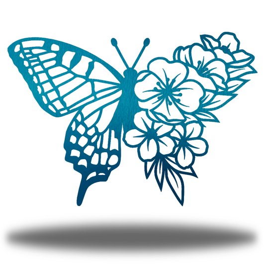 Riverside Designs-Floral Butterfly (CLEARANCE)-Metal Wall Art Décor