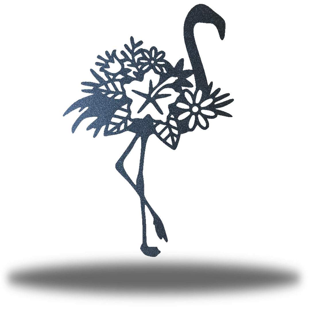 Riverside Designs-Floral Flamingo (CLEARANCE)-Metal Wall Art Décor