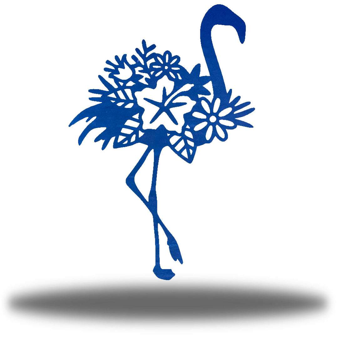 Riverside Designs-Floral Flamingo (CLEARANCE)-Metal Wall Art Décor