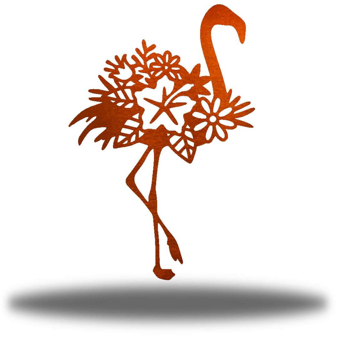 Riverside Designs-Floral Flamingo-Metal Wall Art Décor