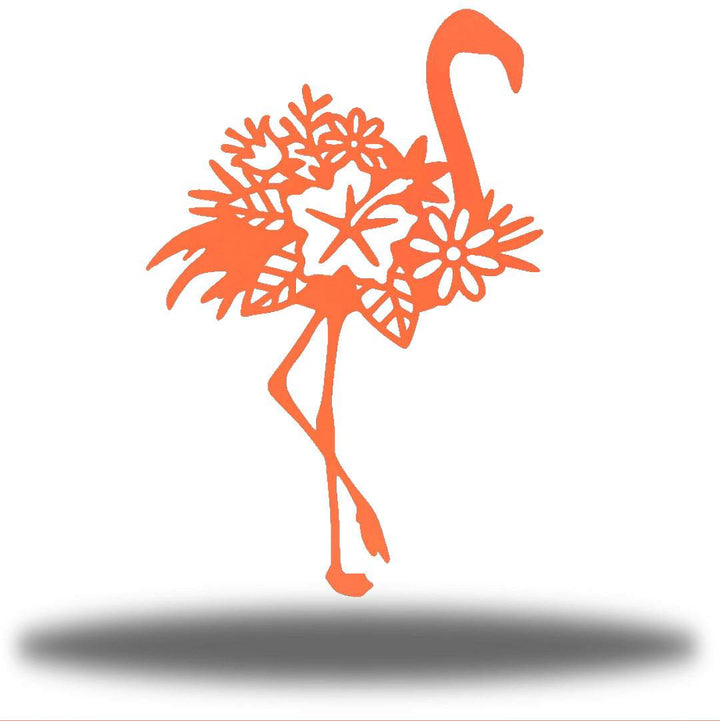 Riverside Designs-Floral Flamingo (CLEARANCE)-Metal Wall Art Décor