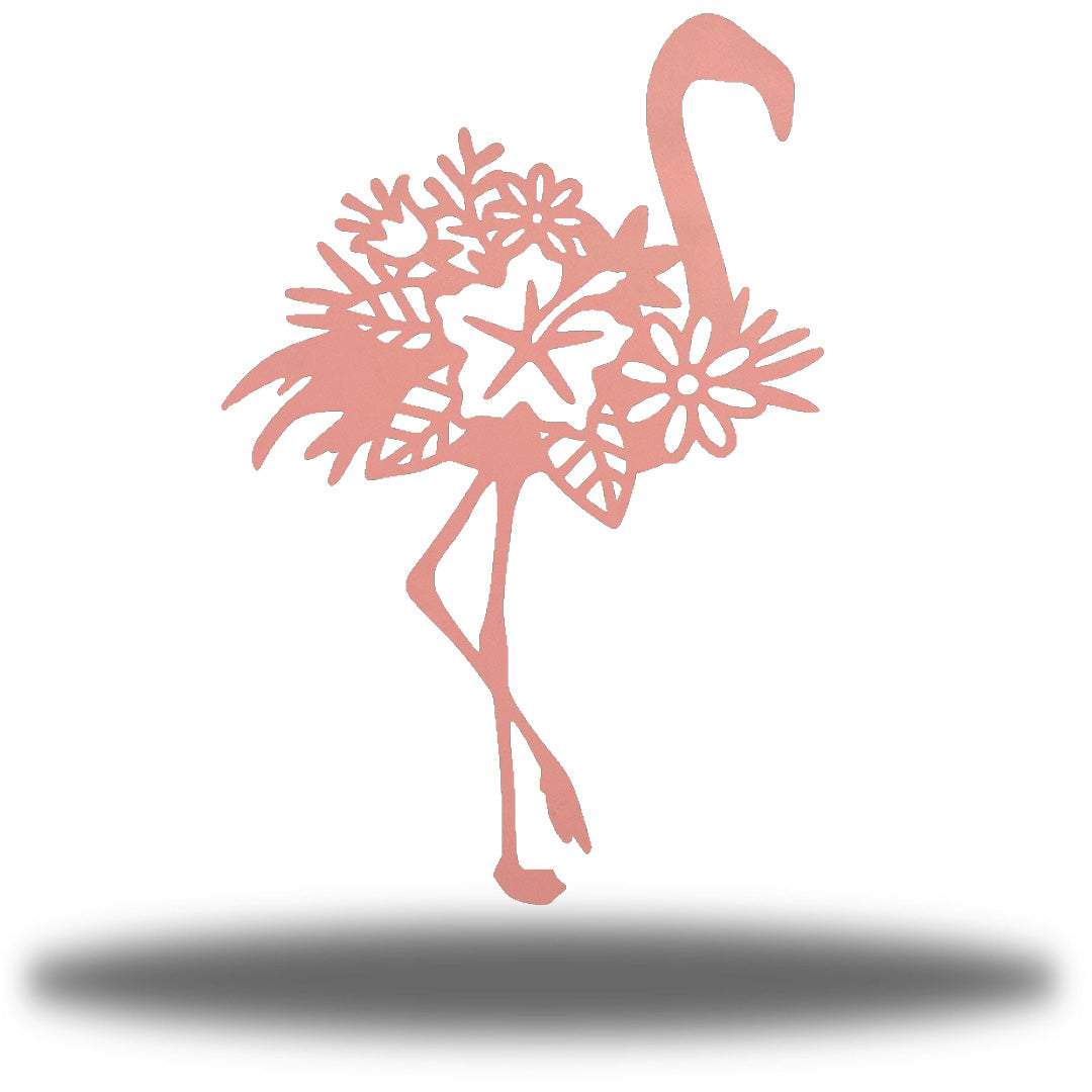 Riverside Designs-Floral Flamingo (CLEARANCE)-Metal Wall Art Décor
