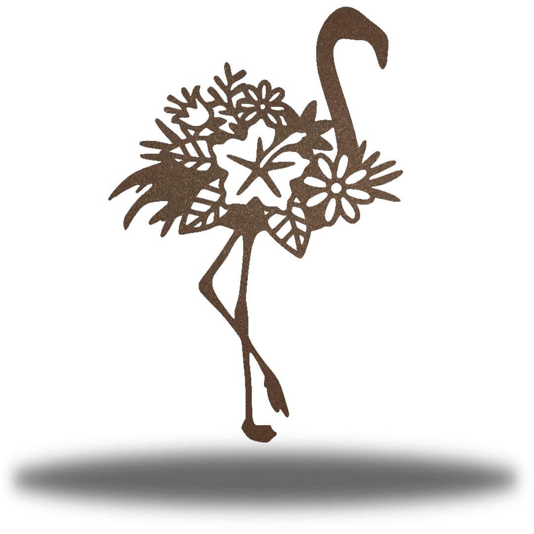 Riverside Designs-Floral Flamingo (CLEARANCE)-Metal Wall Art Décor